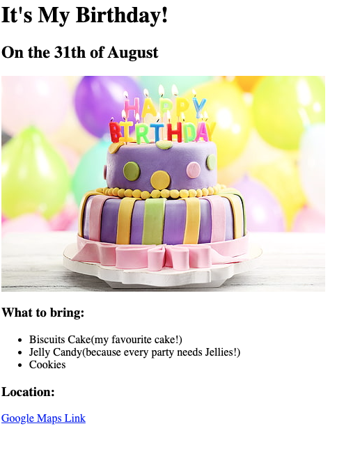 birthday invite project image